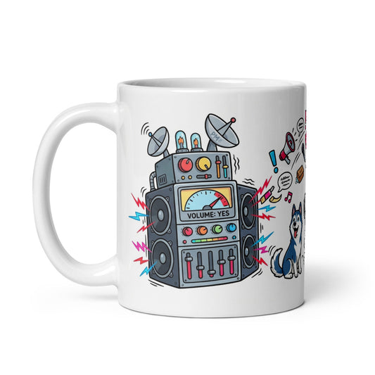 White Glossy Mug 11oz Handle On Left