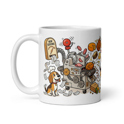 White Glossy Mug 11oz Handle On Left
