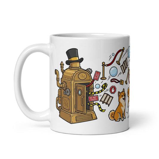 White Glossy Mug 11oz Handle On Left