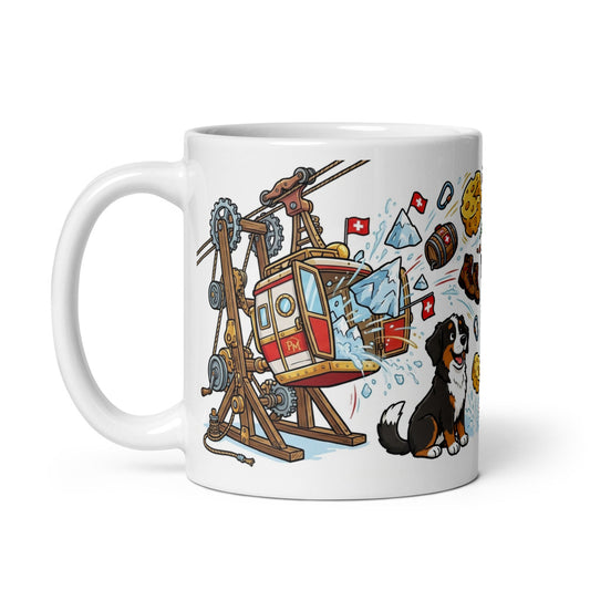 White Glossy Mug 11oz Handle On Left