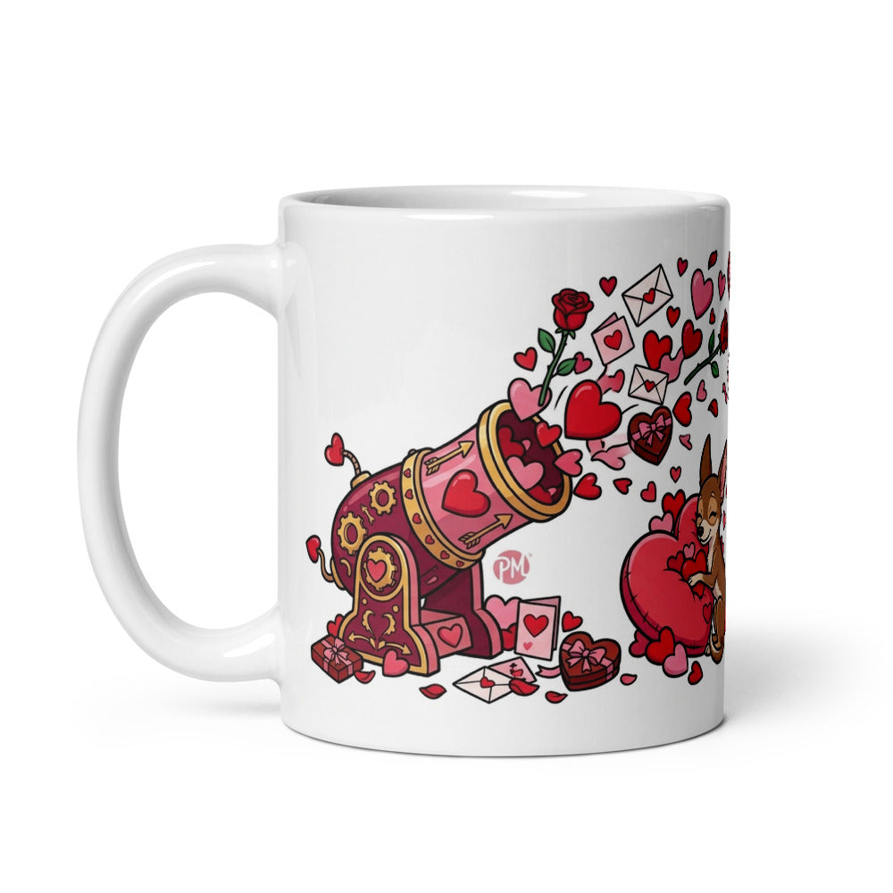 White Glossy Mug 11oz Handle On Left