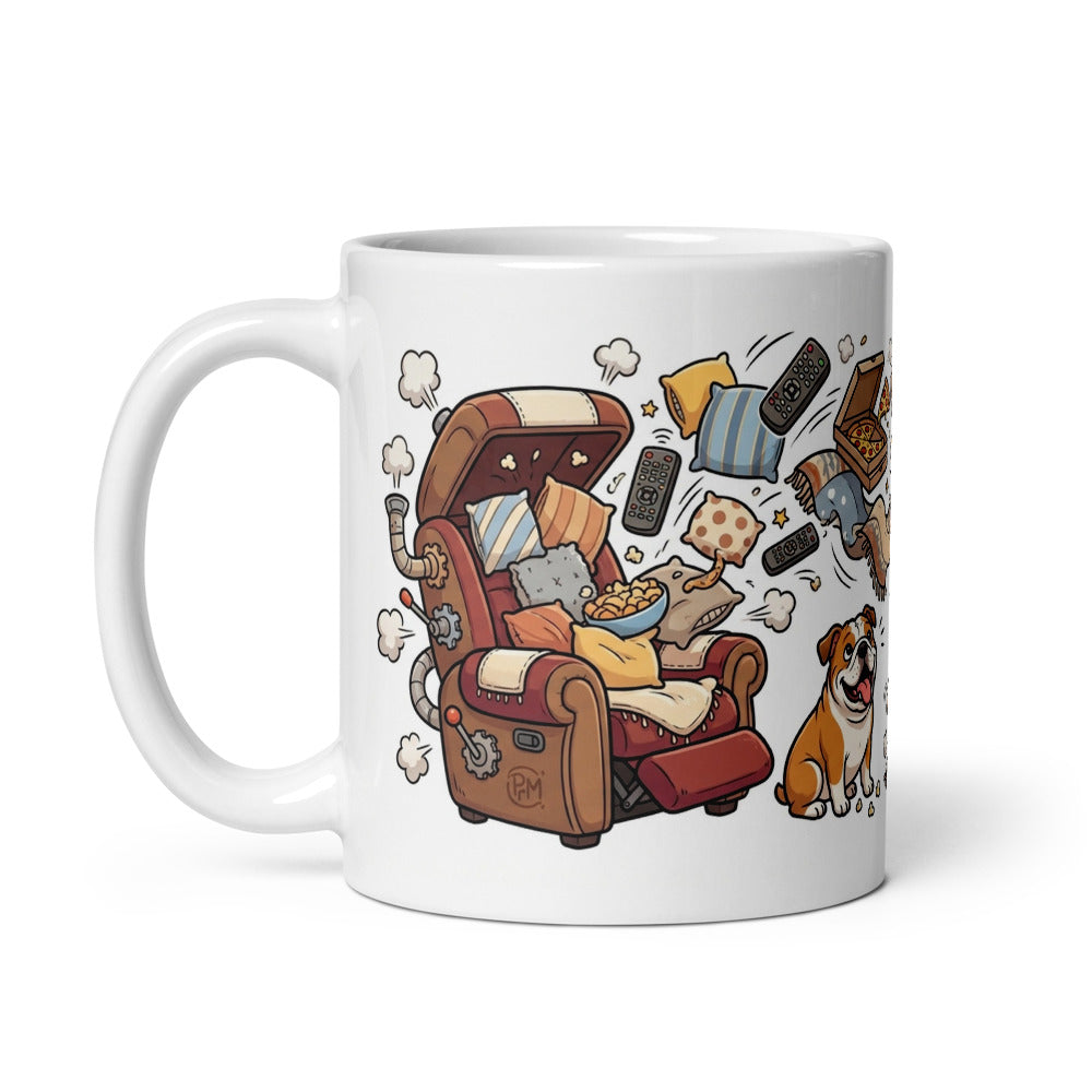 White Glossy Mug 11oz Handle On Left