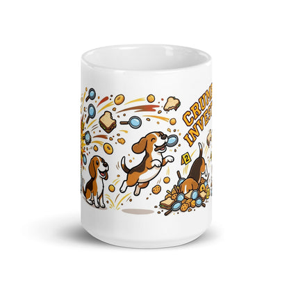White Glossy Mug 15oz Front View