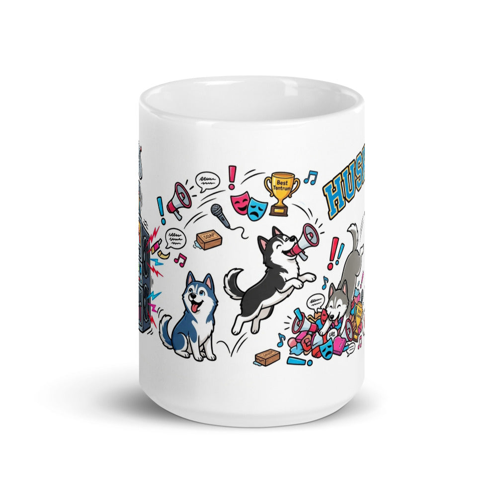White Glossy Mug 15oz Front View