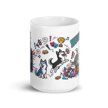 White Glossy Mug 15oz Front View