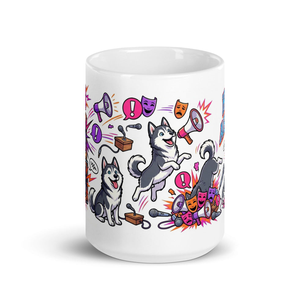 White Glossy Mug 15oz Front View
