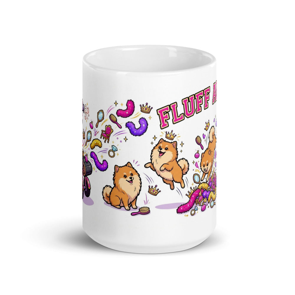 White Glossy Mug 15oz Front View