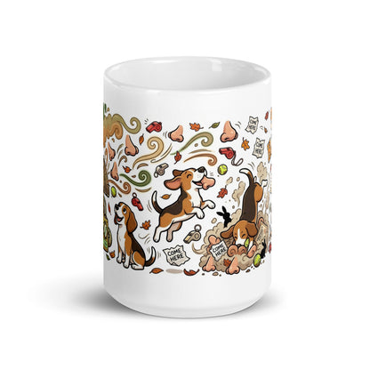 White Glossy Mug 15oz Front View