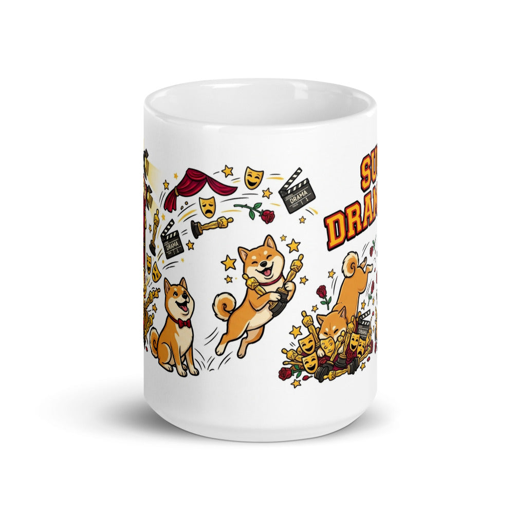 White Glossy Mug 15oz Front View