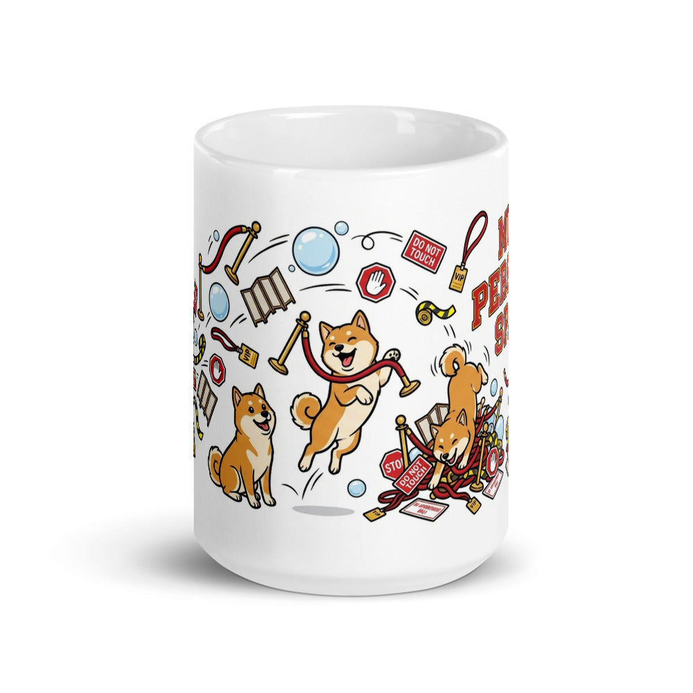 White Glossy Mug 15oz Front View