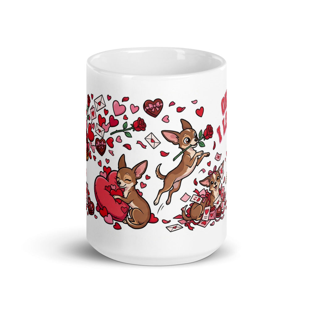 White Glossy Mug 15oz Front View