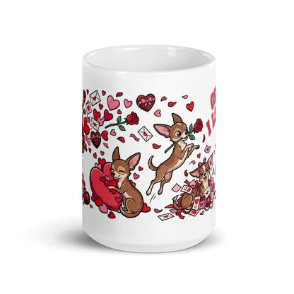 White Glossy Mug 15oz Front View