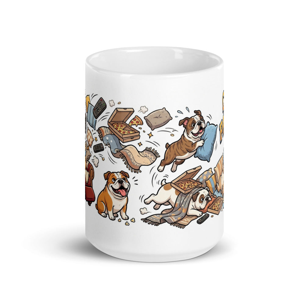 White Glossy Mug 15oz Front View