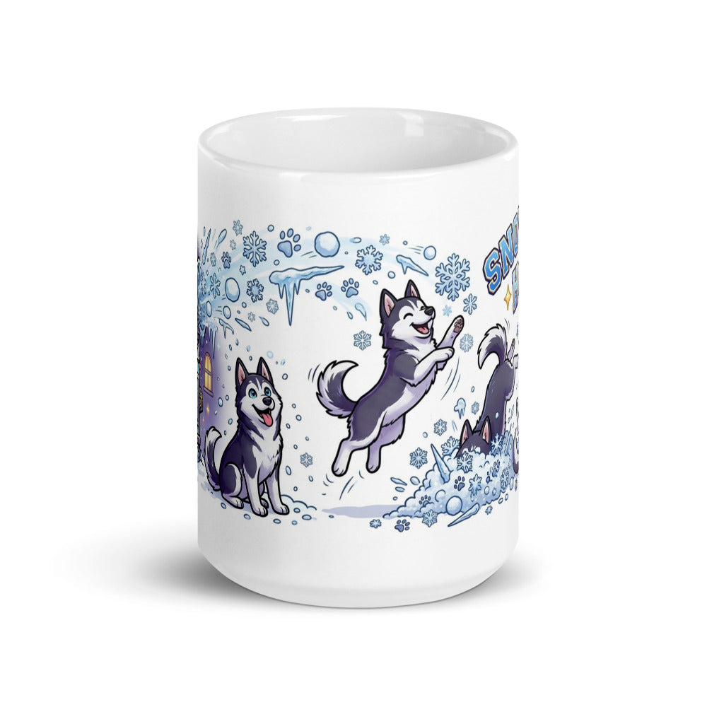 White Glossy Mug 15oz Front View