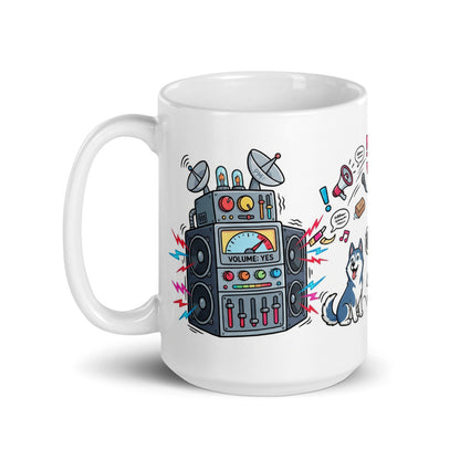 White Glossy Mug 15oz Handle On Left