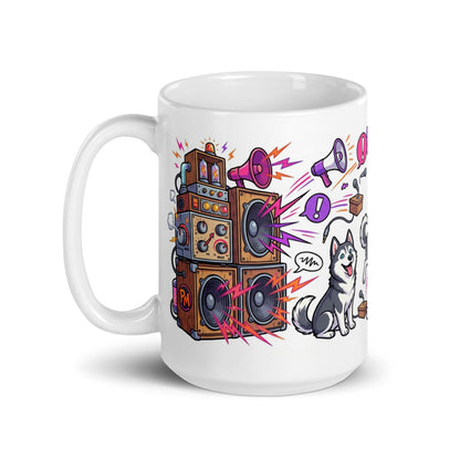 White Glossy Mug 15oz Handle On Left