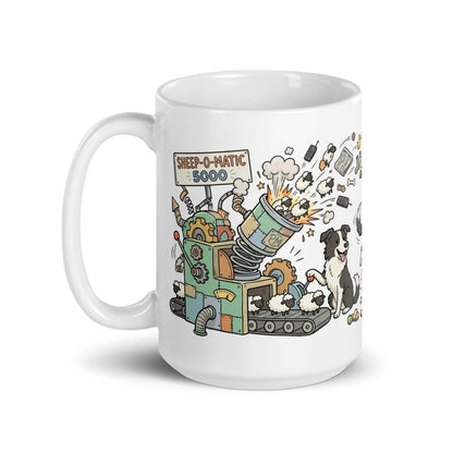 White Glossy Mug 15oz Handle On Left
