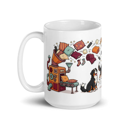 White Glossy Mug 15oz Handle On Left