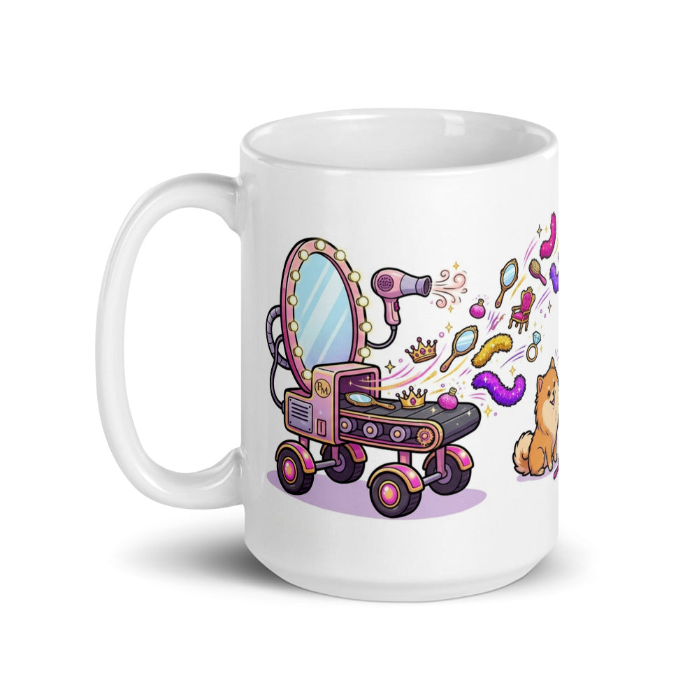 White Glossy Mug 15oz Handle On Left