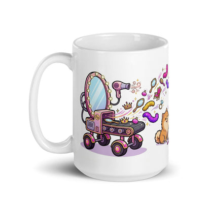 White Glossy Mug 15oz Handle On Left