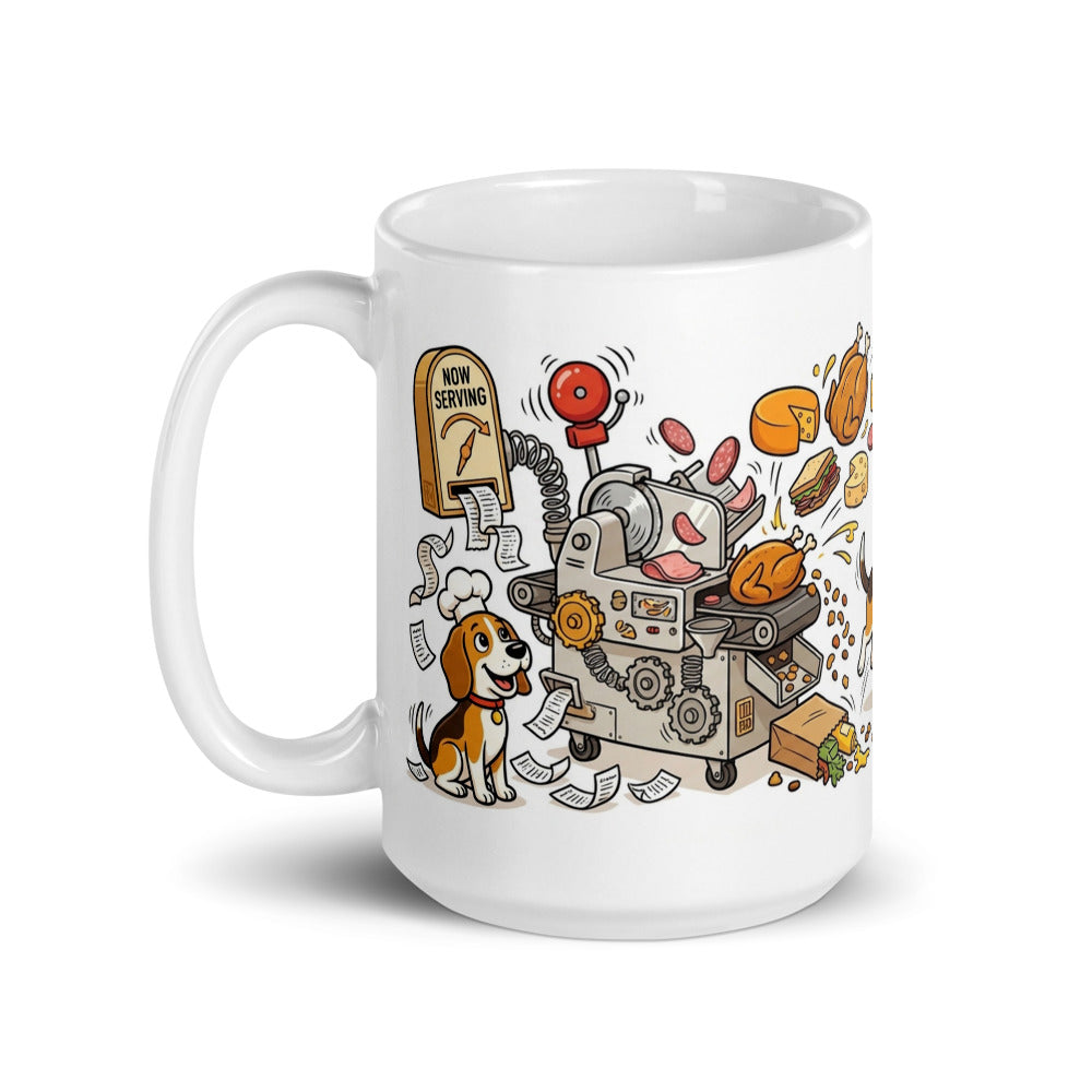 White Glossy Mug 15oz Handle On Left