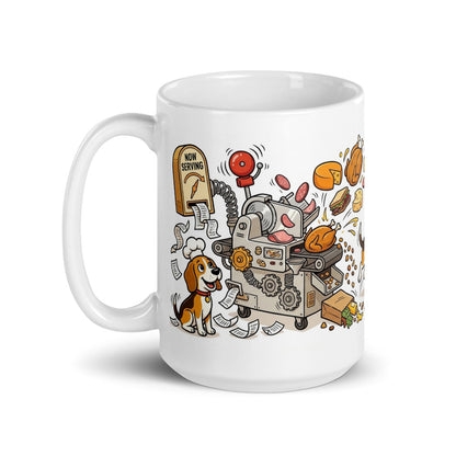 White Glossy Mug 15oz Handle On Left