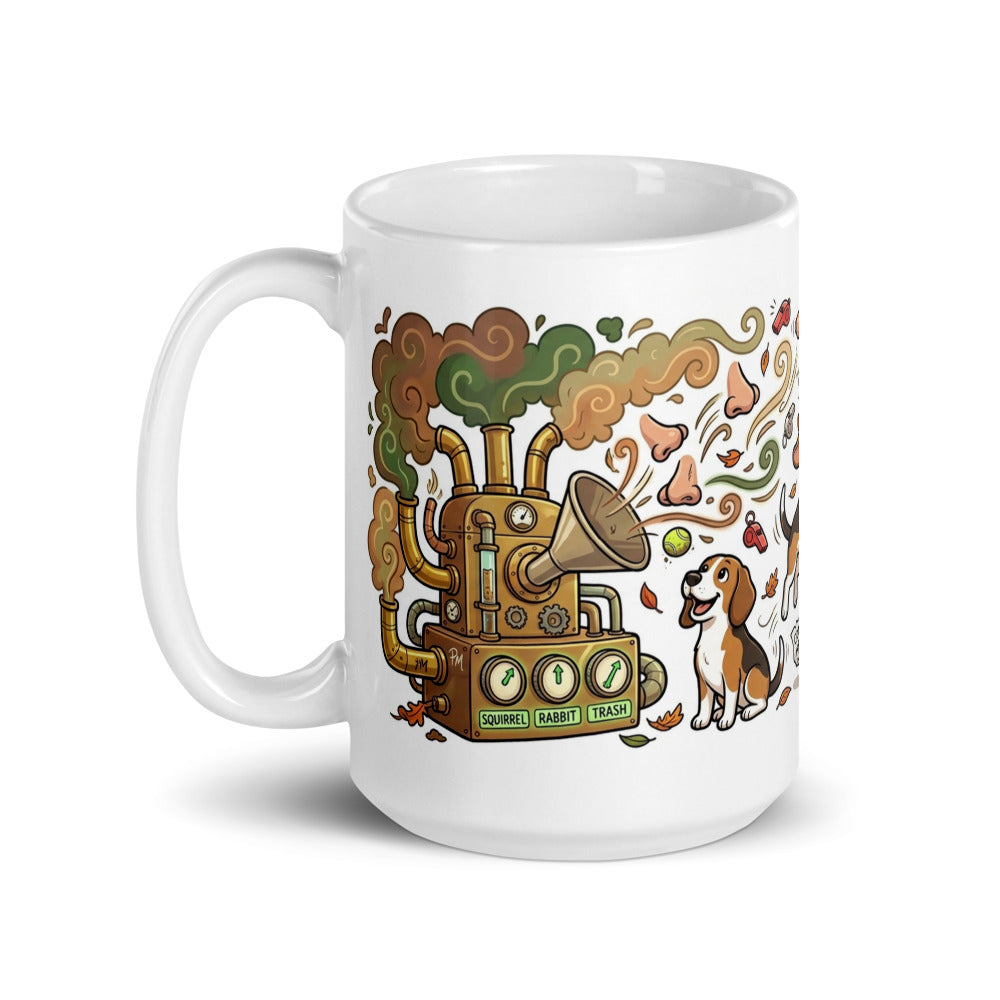 White Glossy Mug 15oz Handle On Left