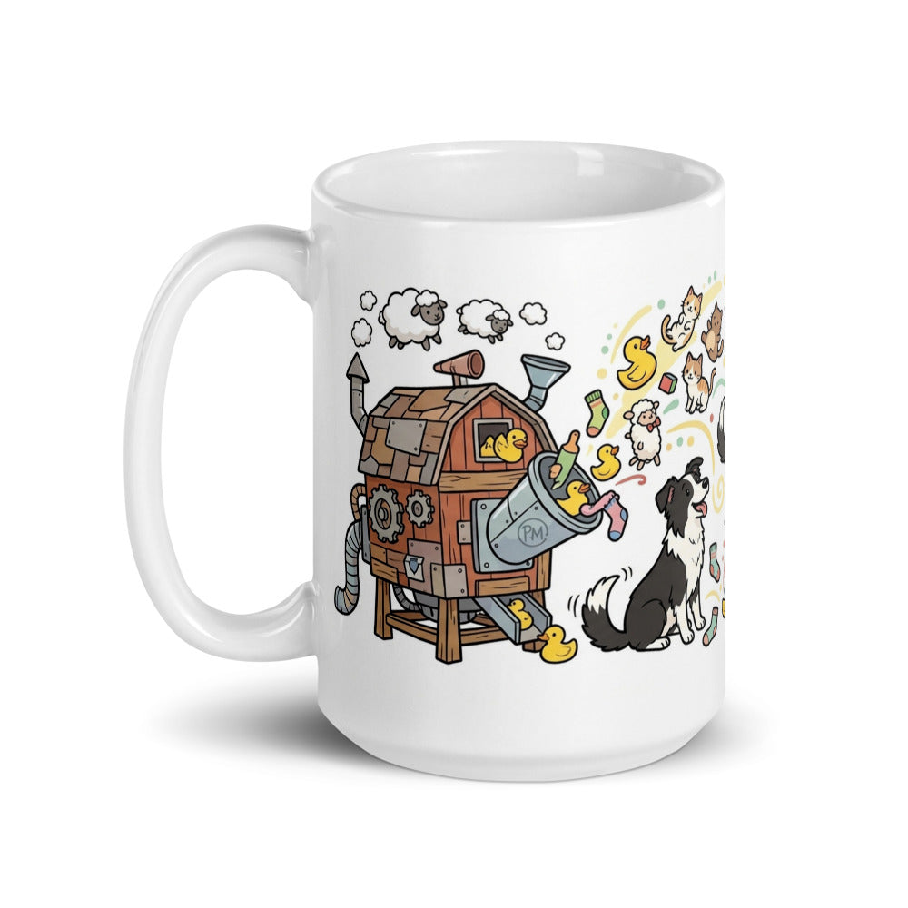 White Glossy Mug 15oz Handle On Left