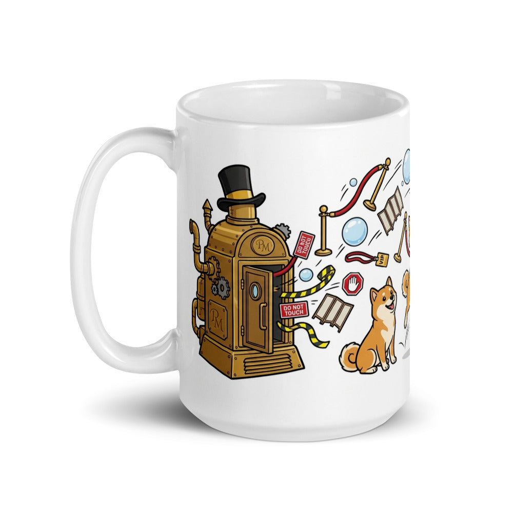 White Glossy Mug 15oz Handle On Left