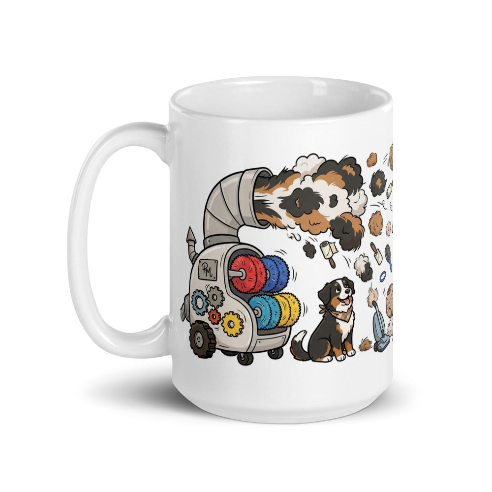 White Glossy Mug 15oz Handle On Left
