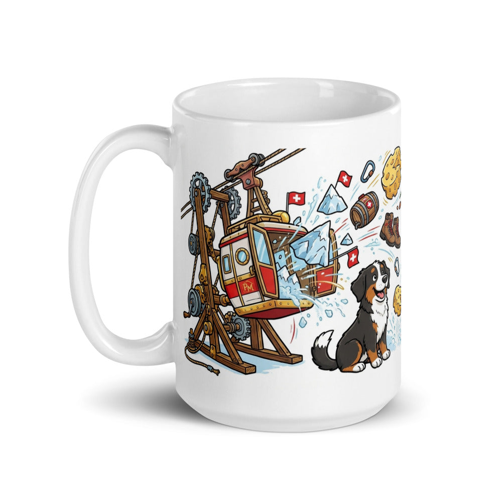 White Glossy Mug 15oz Handle On Left