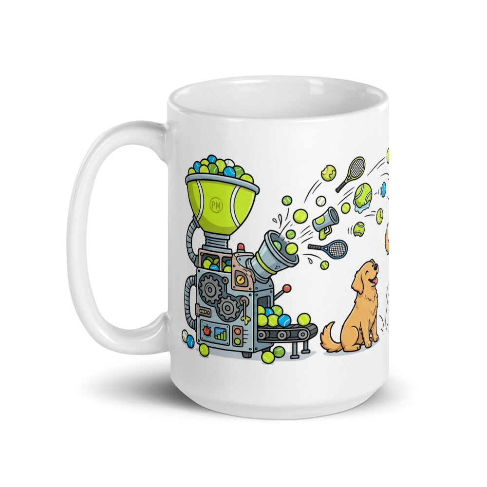 White Glossy Mug 15oz Handle On Left