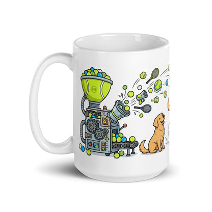 White Glossy Mug 15oz Handle On Left