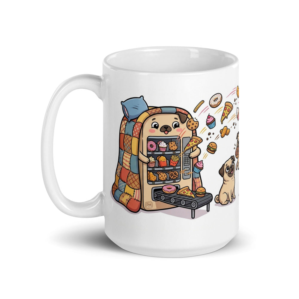White Glossy Mug 15oz Handle On Left