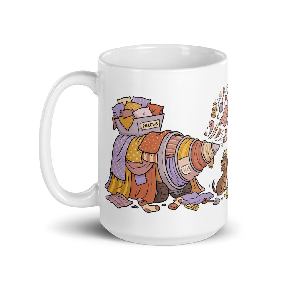 White Glossy Mug 15oz Handle On Left