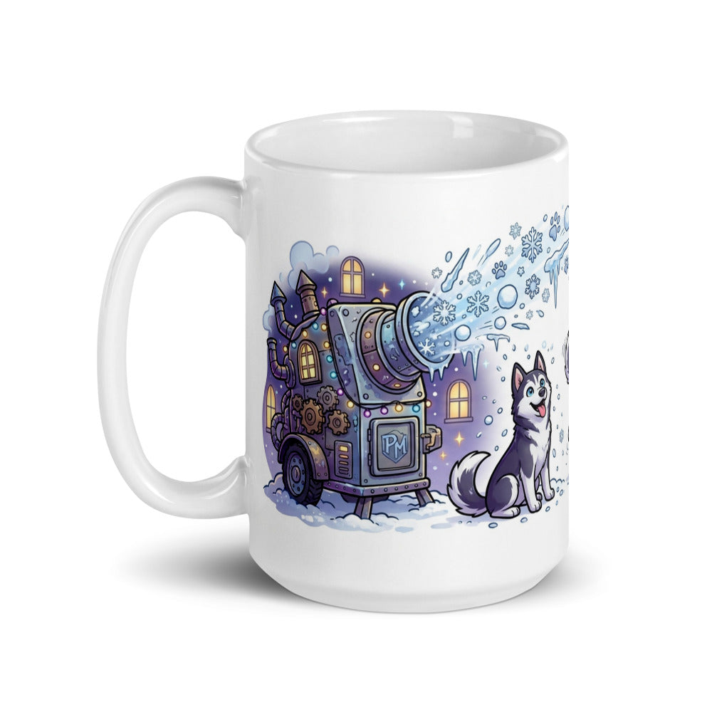 White Glossy Mug 15oz Handle On Left