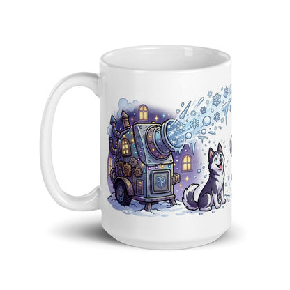 White Glossy Mug 15oz Handle On Left