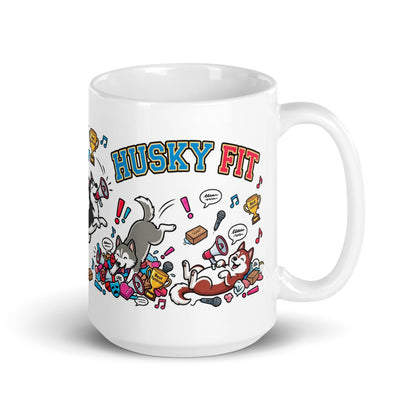 White Glossy Mug 15oz Handle On Right