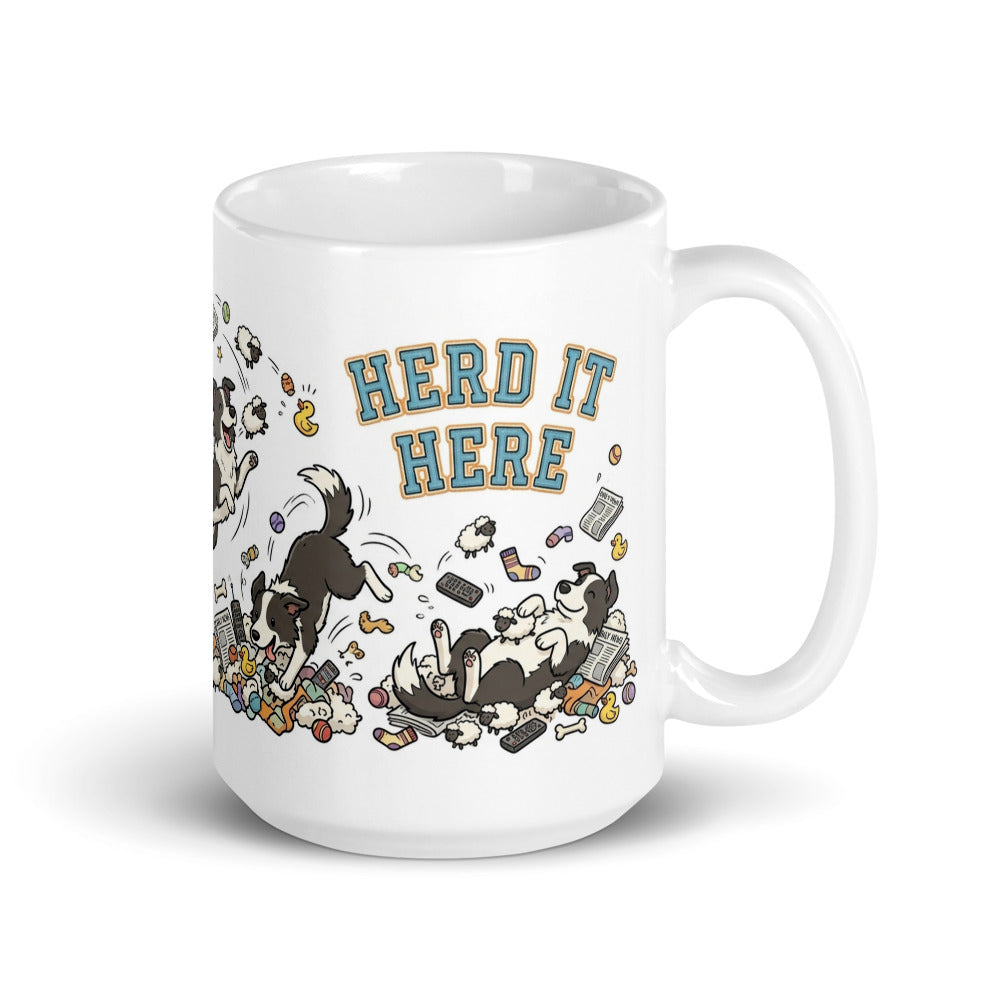 White Glossy Mug 15oz Handle On Right