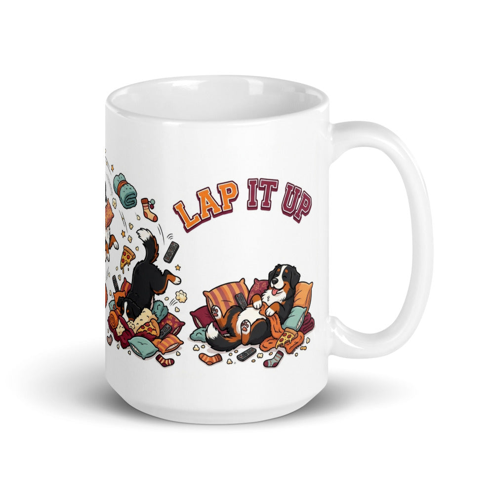 White Glossy Mug 15oz Handle On Right
