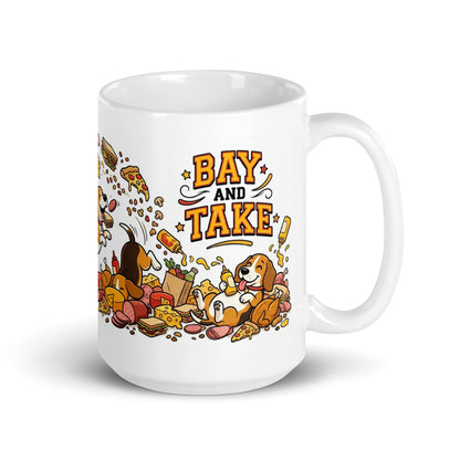 White Glossy Mug 15oz Handle On Right