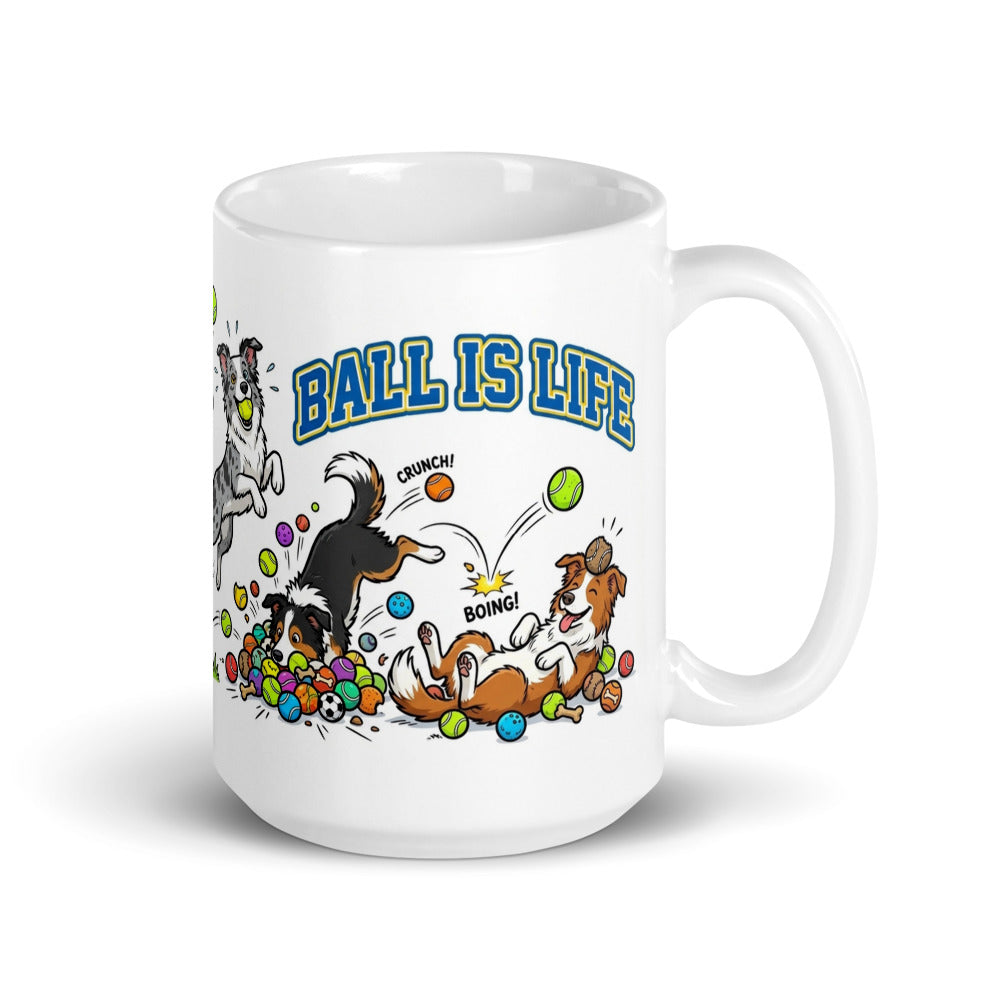 White Glossy Mug 15oz Handle On Right