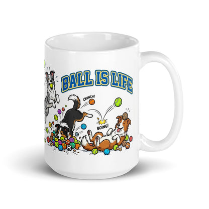 White Glossy Mug 15oz Handle On Right