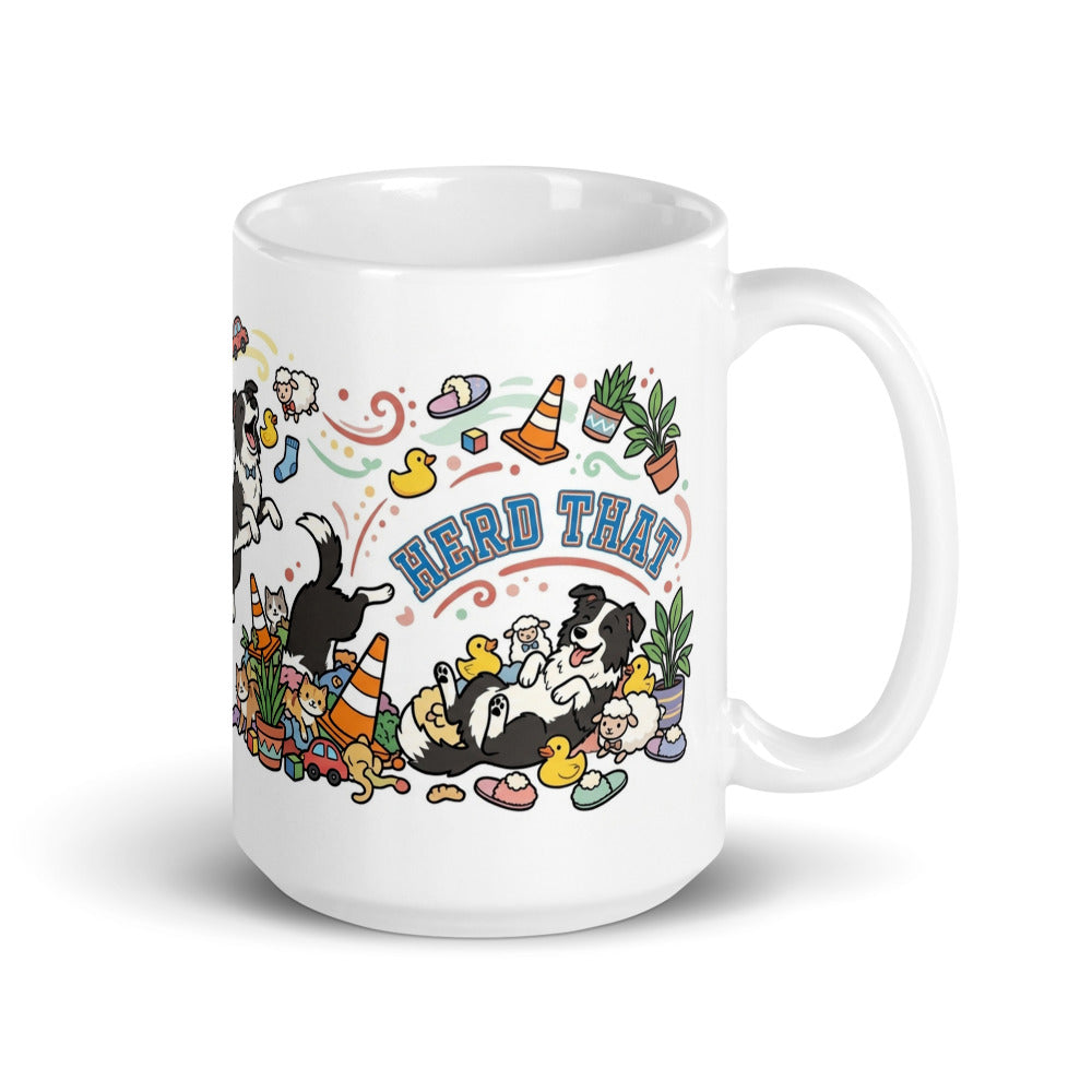 White Glossy Mug 15oz Handle On Right