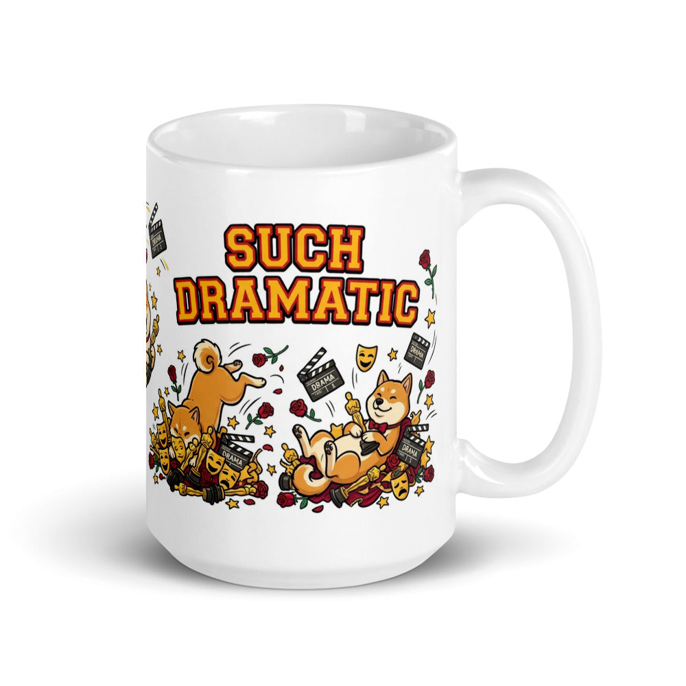 White Glossy Mug 15oz Handle On Right