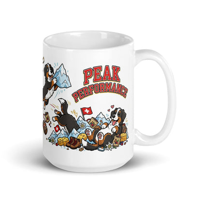 White Glossy Mug 15oz Handle On Right