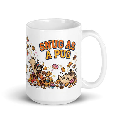 White Glossy Mug 15oz Handle On Right