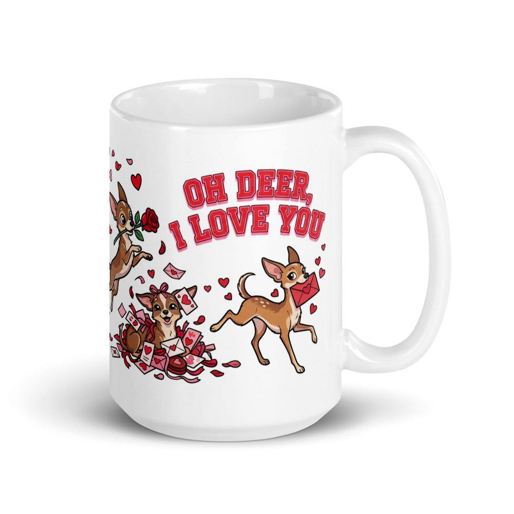 White Glossy Mug 15oz Handle On Right