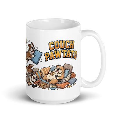 White Glossy Mug 15oz Handle On Right