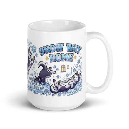 White Glossy Mug 15oz Handle On Right